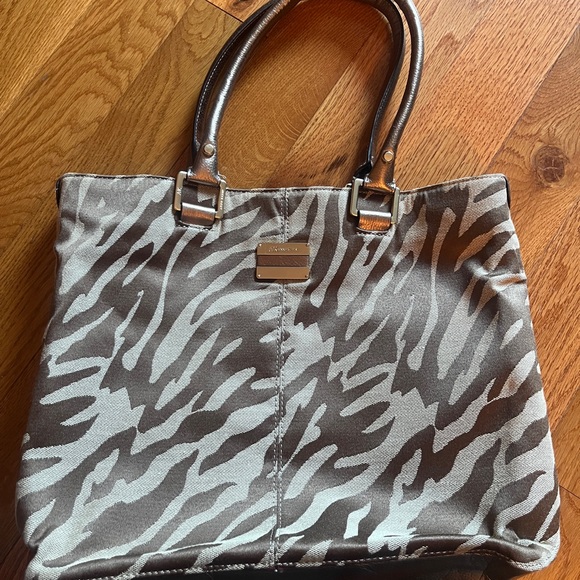 Anne Klein Handbags - Anne Klein Beige and Brown Handbag